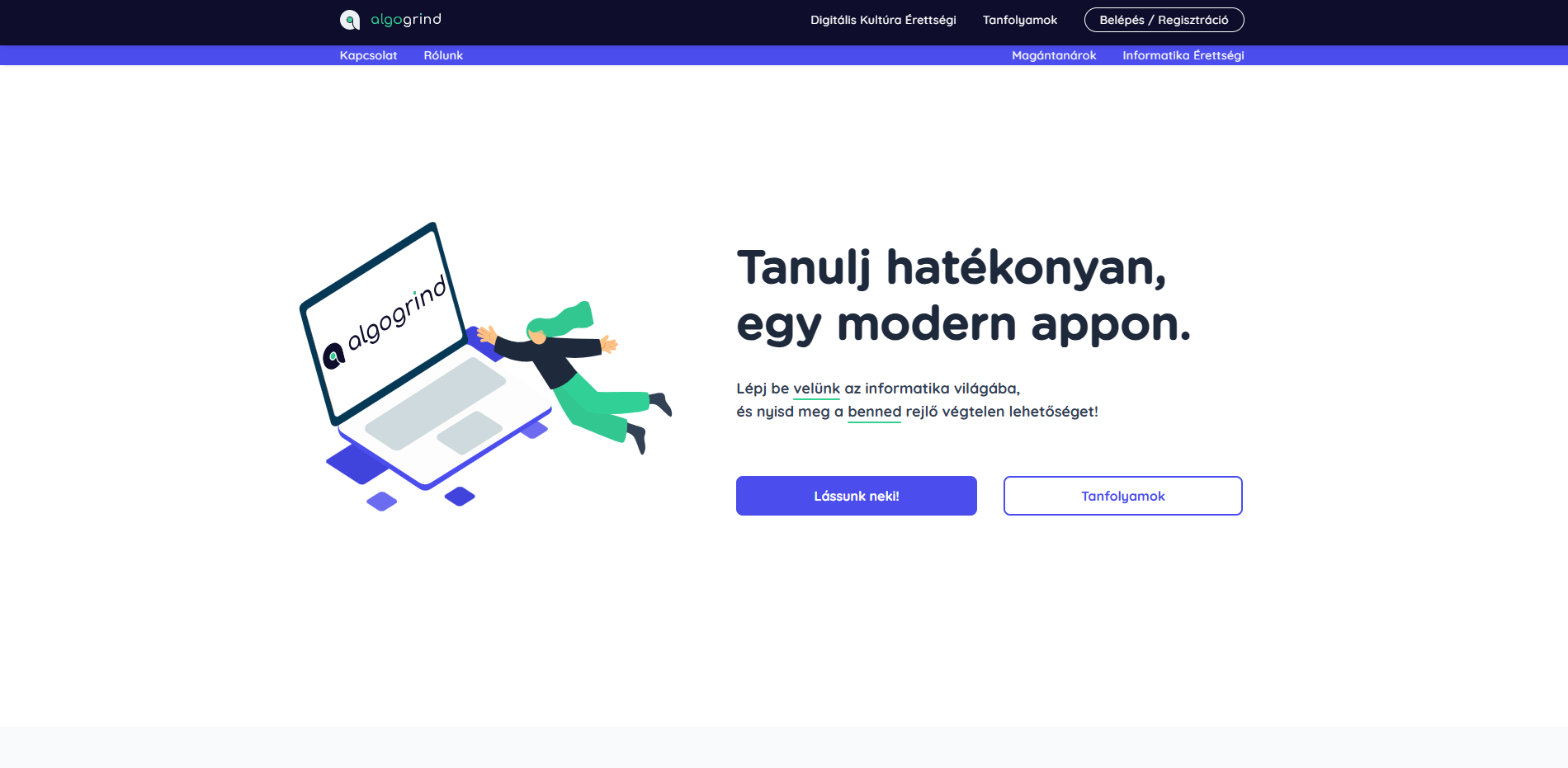 algogrind.hu - A jövő oktatási platformja