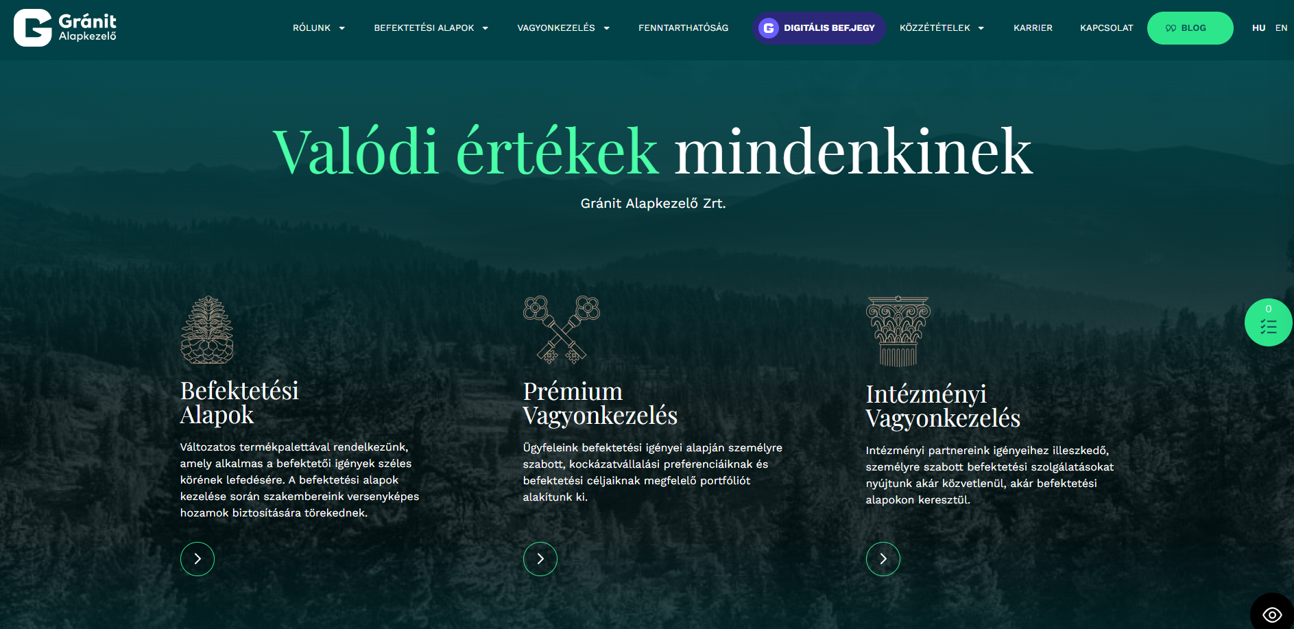 Gránit Alapkezelő megújult weboldal