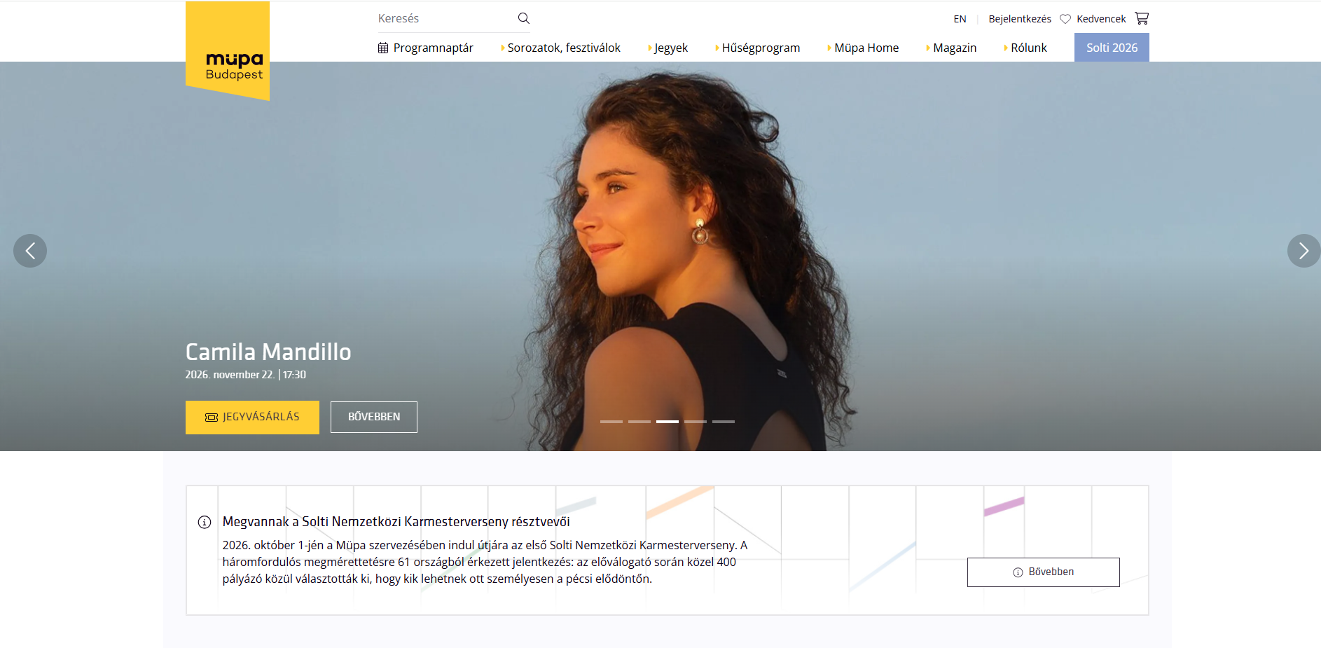 Online jegyértékesítésen innen és túl: a Müpa megújult weboldala