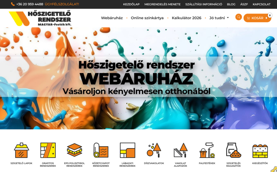 Hőszigetelő rendszer webáruház kiemelt képe